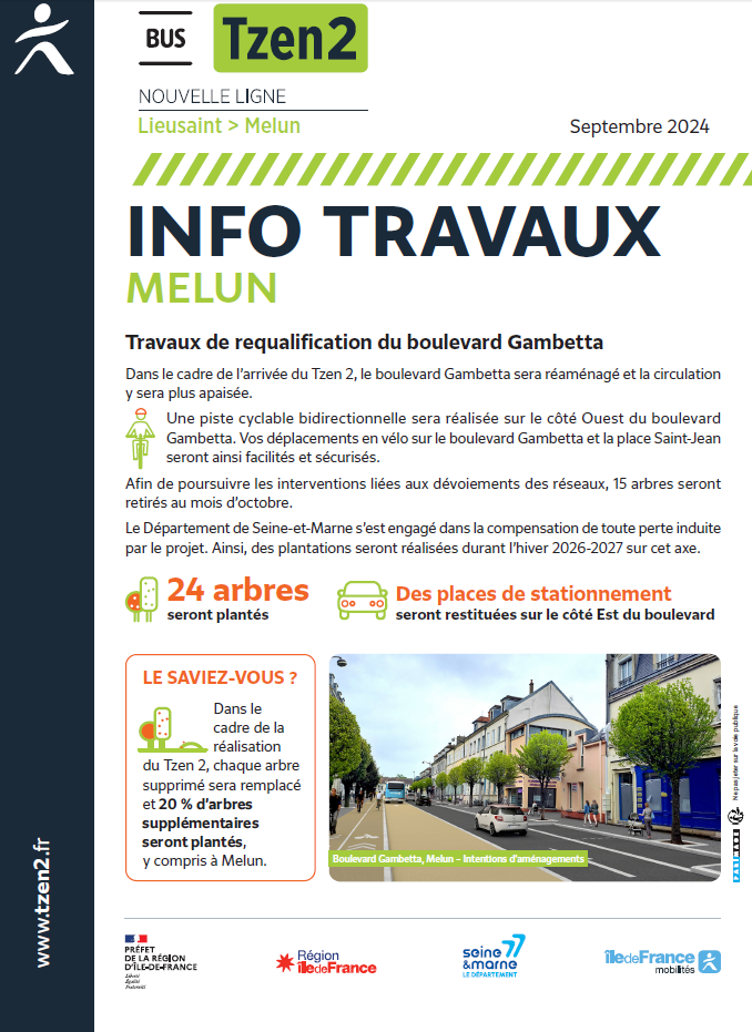 Flash info coupe d'arbres boulevard Gambetta à Melun octobre 2024